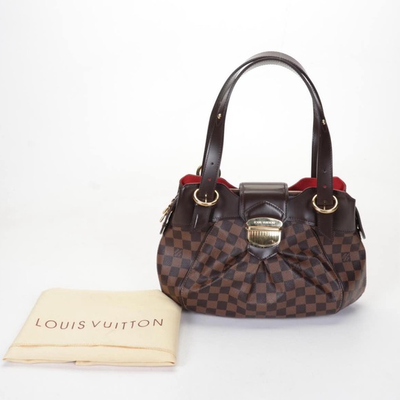 Authentic Louis Vuitton Sistine Bag in Damier Ebene Canvas and leather. - Picture 1 of 9
